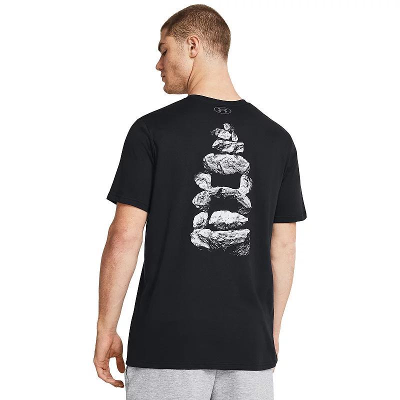 Mens Under Armour Outdoor Rock Stack Graphic Tee Hydro Blue Product Image