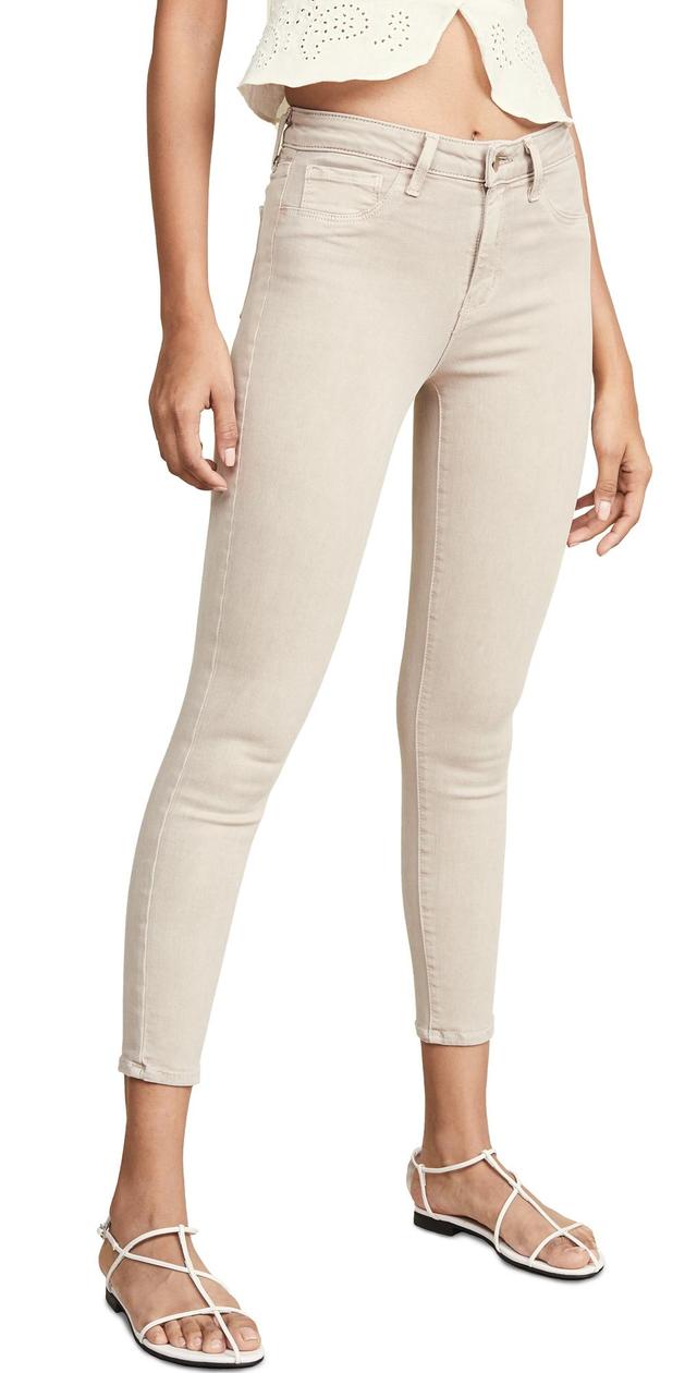 LAGENCE Margot High Rise Skinny Jeans Biscuit 23 Product Image