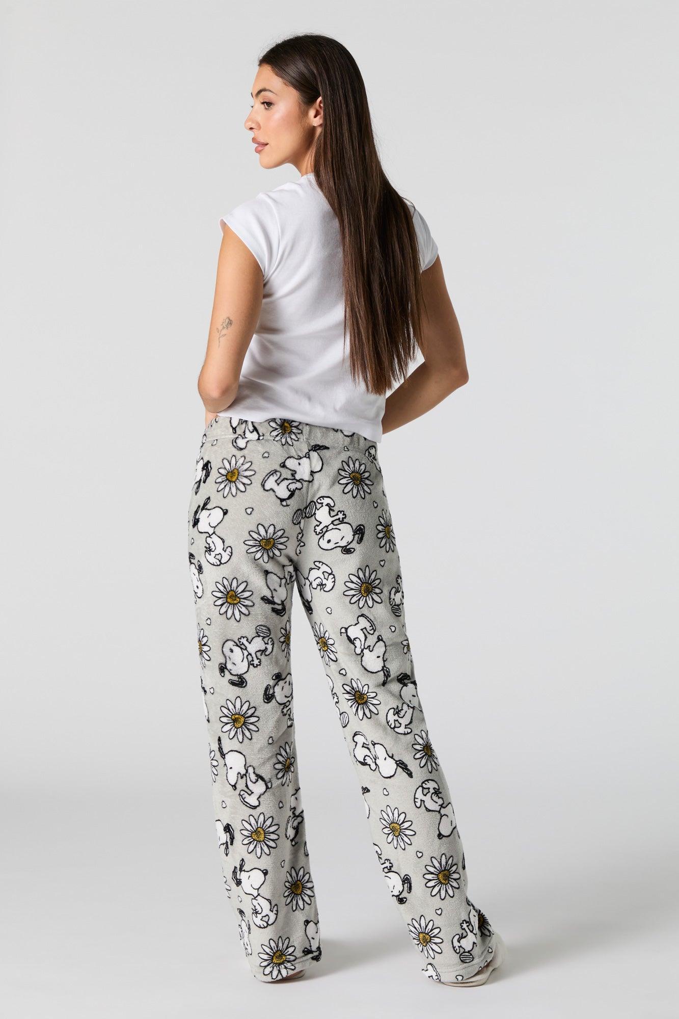 Snoopy Printed Plush Pajama Pant Female Product Image