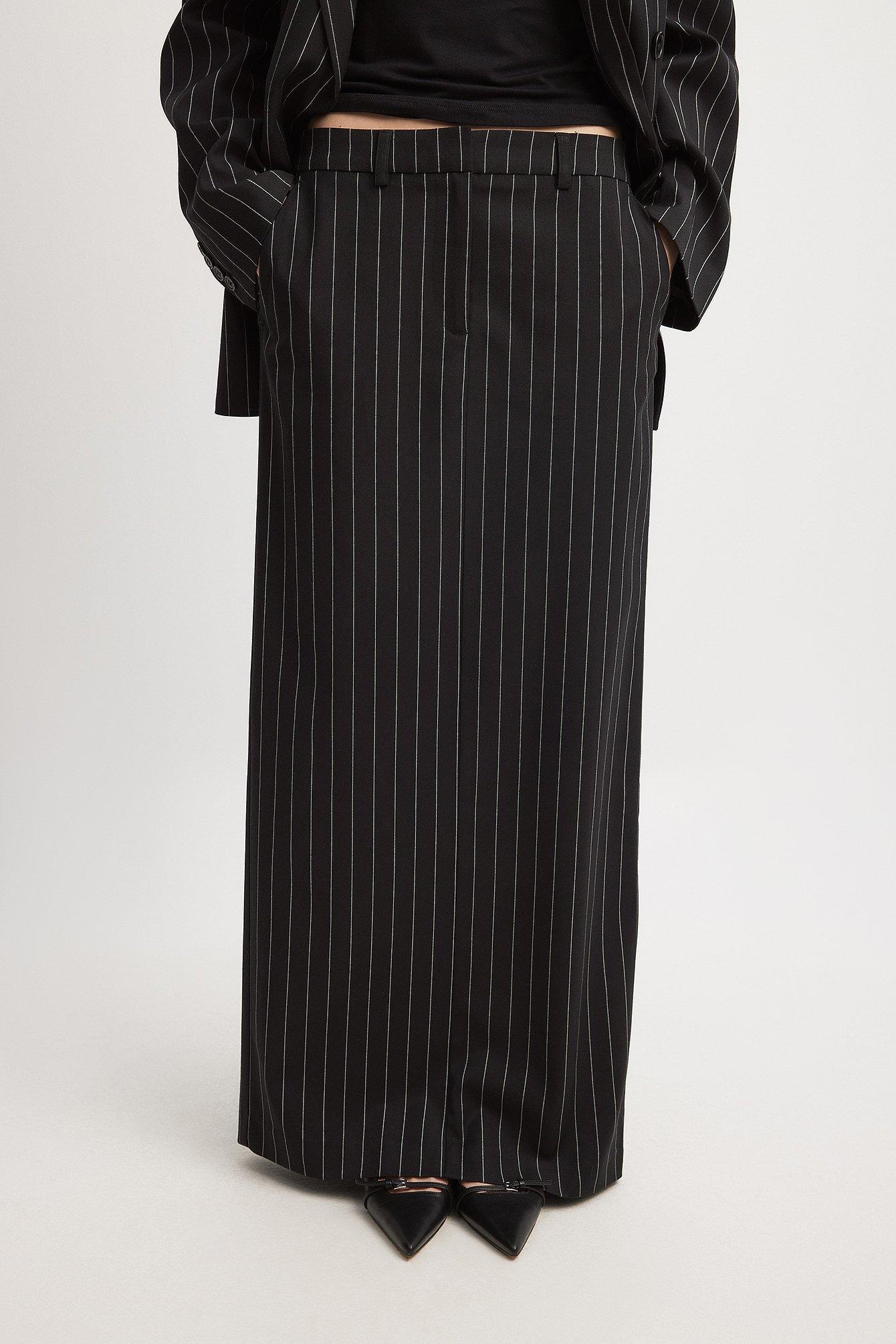 Striped Tailored Maxi Skirt product image