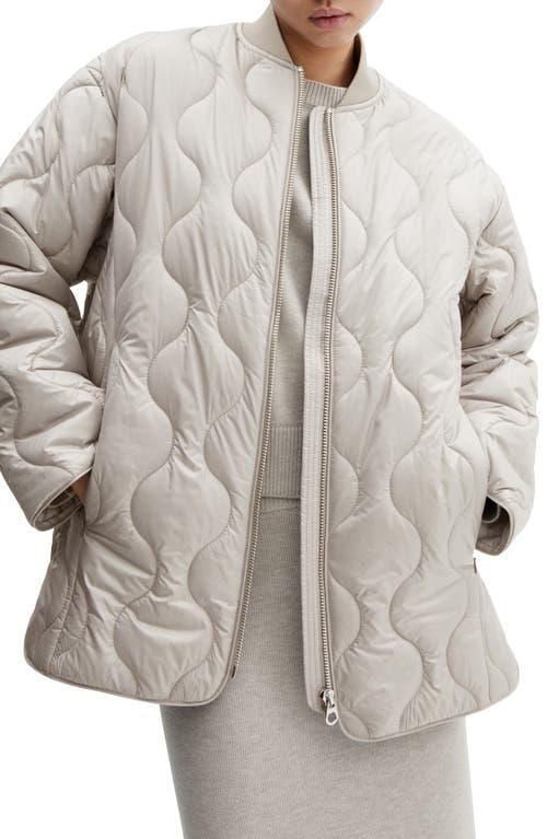 MANGO Water Repellent Quilted Coat Product Image