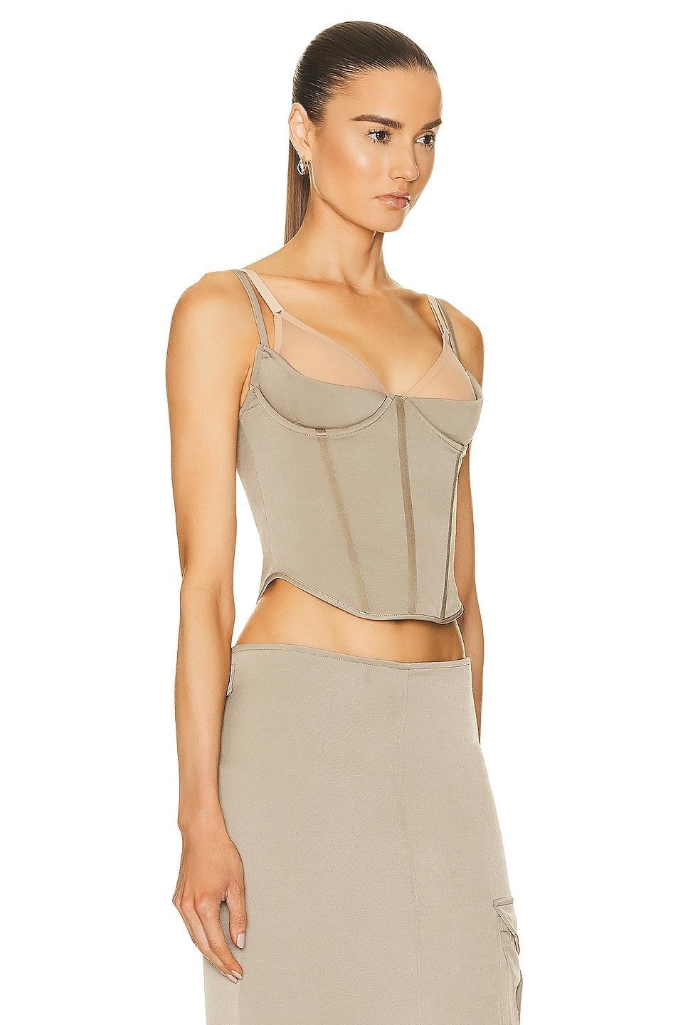 Miaou Kiko Corset in Olive Product Image