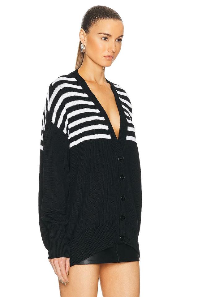 Givenchy V Neck Cardigan in Black Product Image