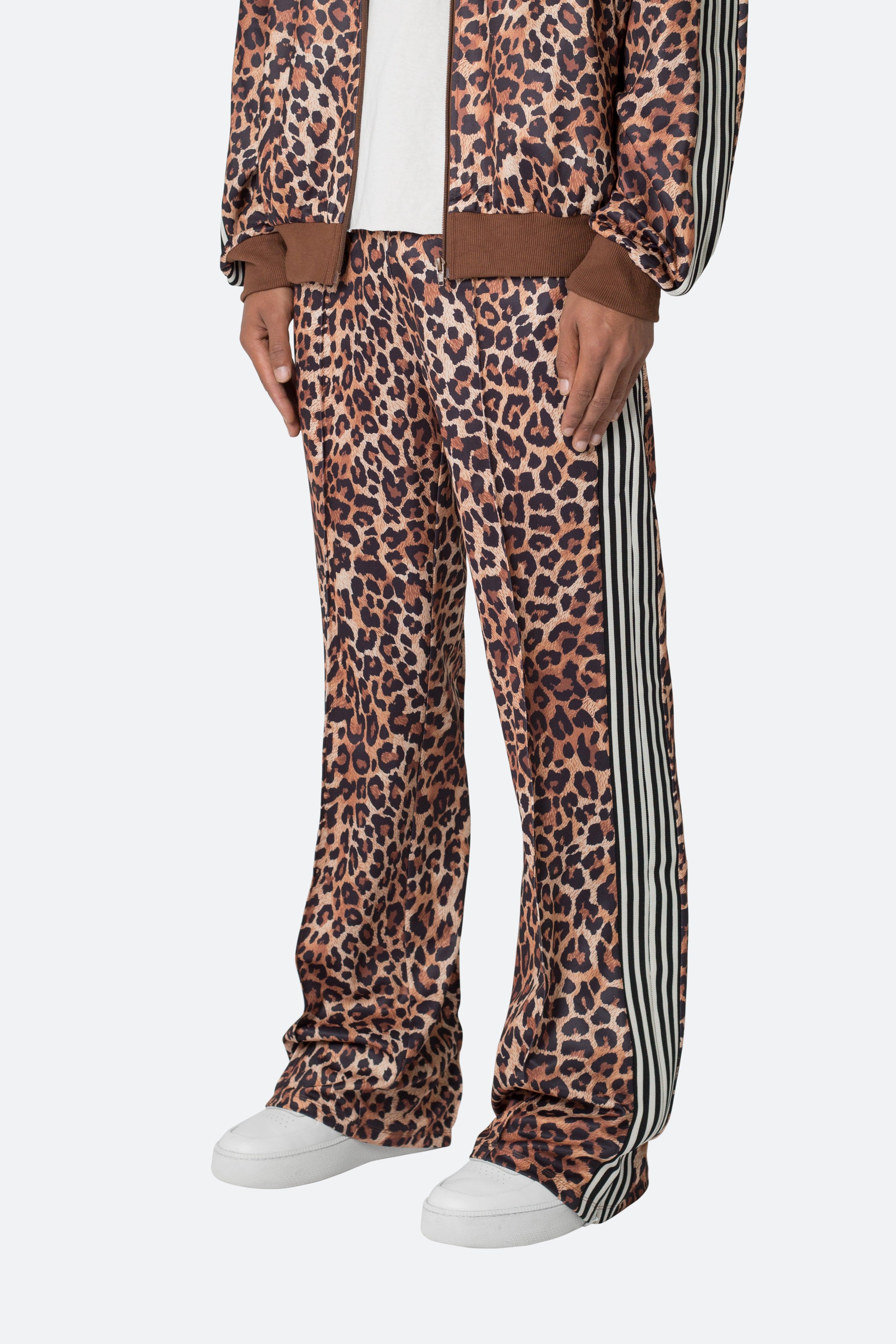 Leopard Track Pants - Leopard Print Product Image