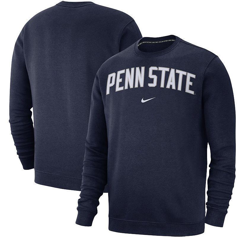 Mens Nike Penn State Nittany Lions Club Fleece Sweatshirt Blue Product Image