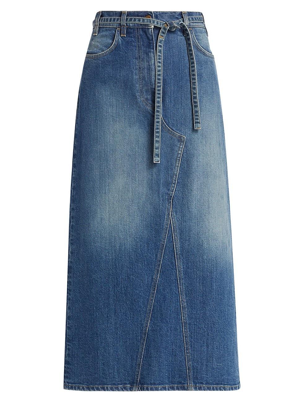 Womens Dean Denim Maxi Skirt product image