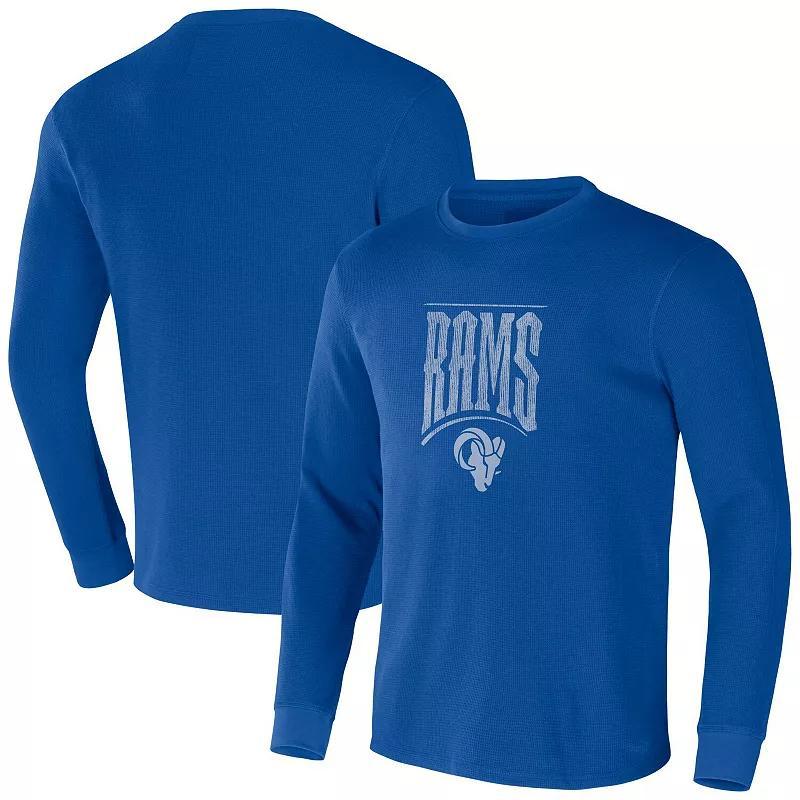 Mens NFL x Darius Rucker Collection by Fanatics Royal Los Angeles Rams Long Sleeve Thermal T-Shirt Product Image