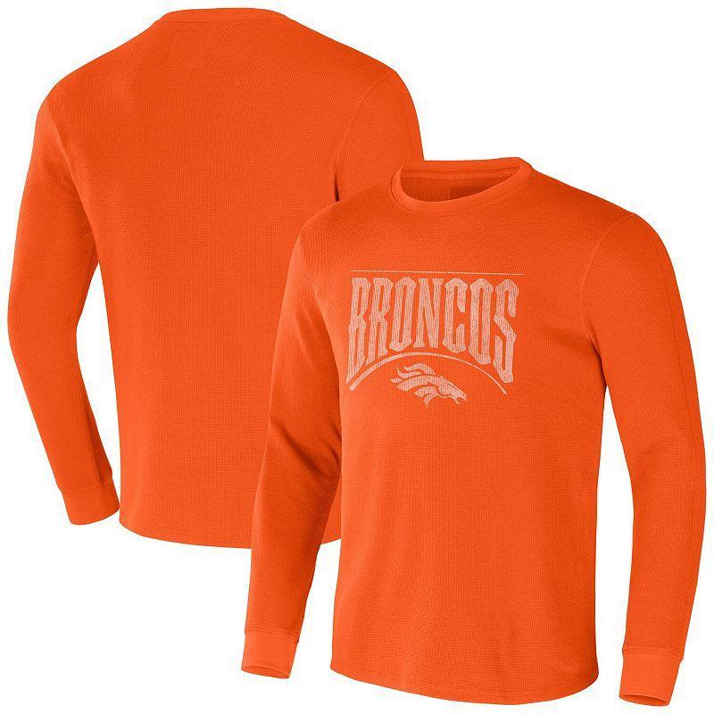 Mens NFL x Darius Rucker Collection by Fanatics Orange Denver Broncos Long Sleeve Thermal T-Shirt Product Image