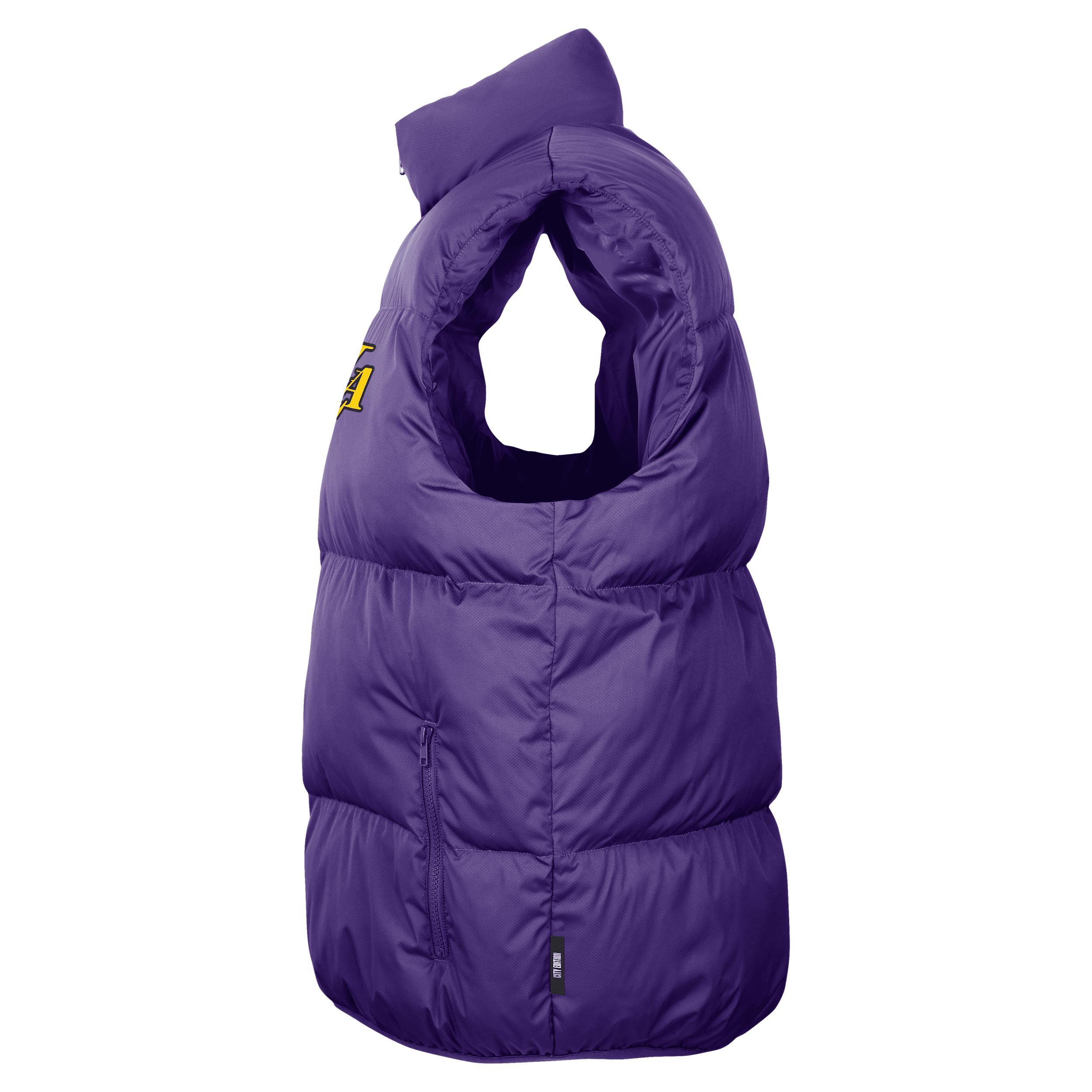 Los Angeles Lakers City Edition Nike Men's NBA Puffer Vest Product Image