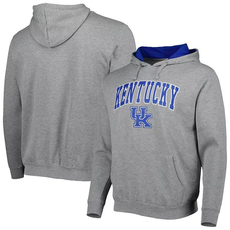 Mens Colosseum Heather Gray Kentucky Wildcats Arch & Logo 3.0 Pullover Hoodie Product Image