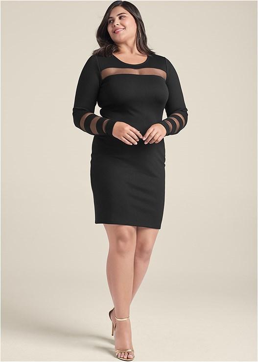 Mesh Detail Bodycon Dress Product Image