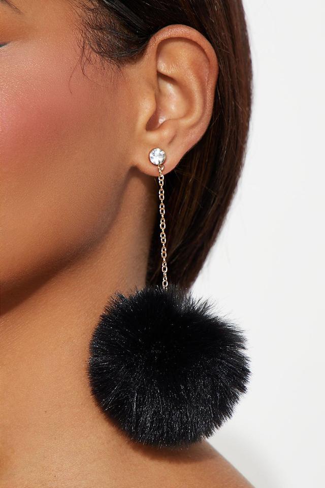 Furlicious Earrings  - Black Product Image