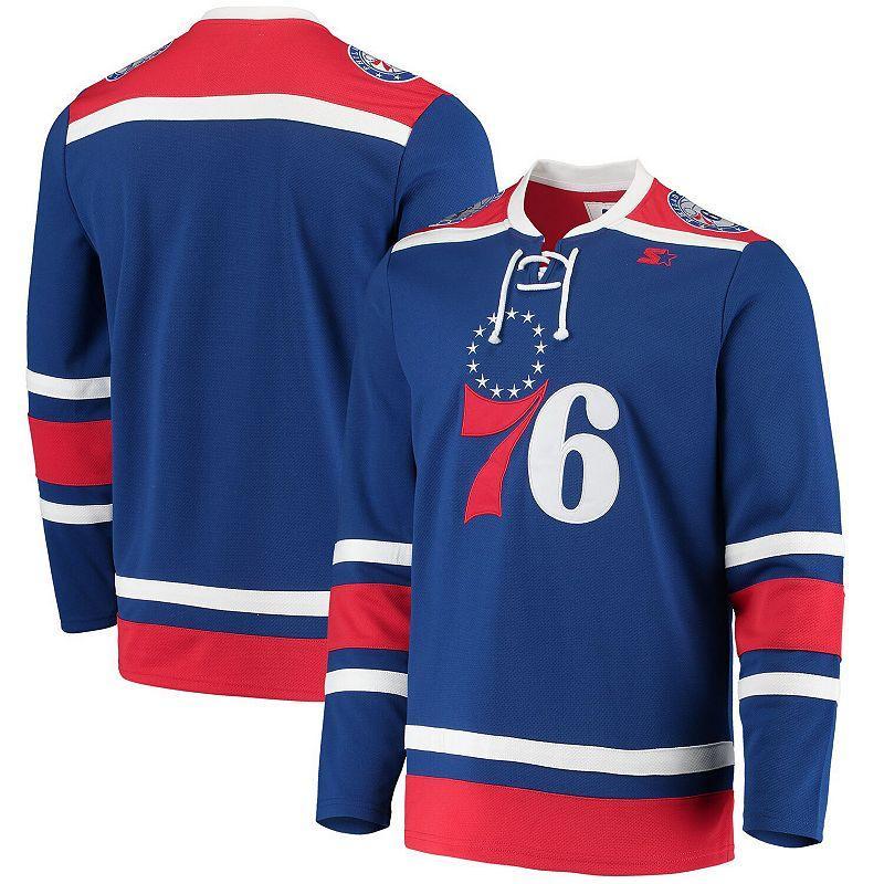 Mens G-III Sports by Carl Banks Royal Philadelphia 76ers Pointman Hockey Fashion Jersey Product Image