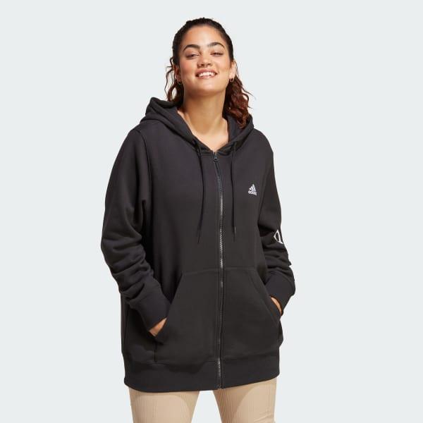 Essentials Linear Full-Zip French Terry Hoodie (Plus Size) Product Image