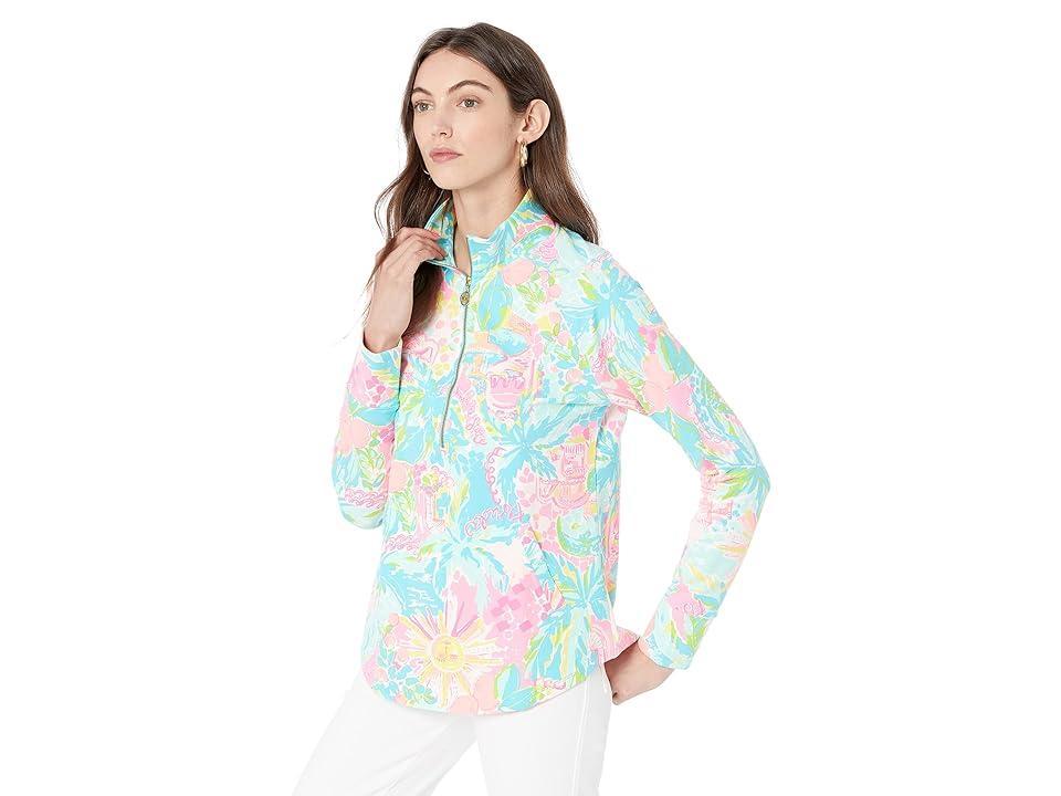 Womens UPF 50+ Skipper Popover in Blue Size Small, Nyc Toile - Lilly Pulitzer in Blue Product Image