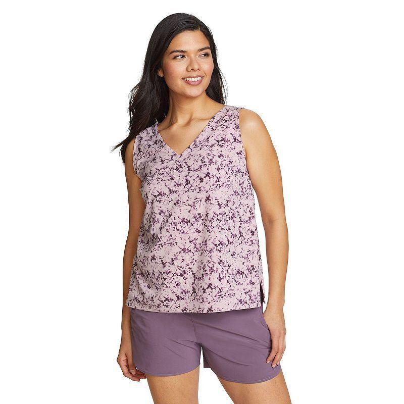 Womens Eddie Bauer Departure V-Neck Tank Top Dusty Purple Product Image