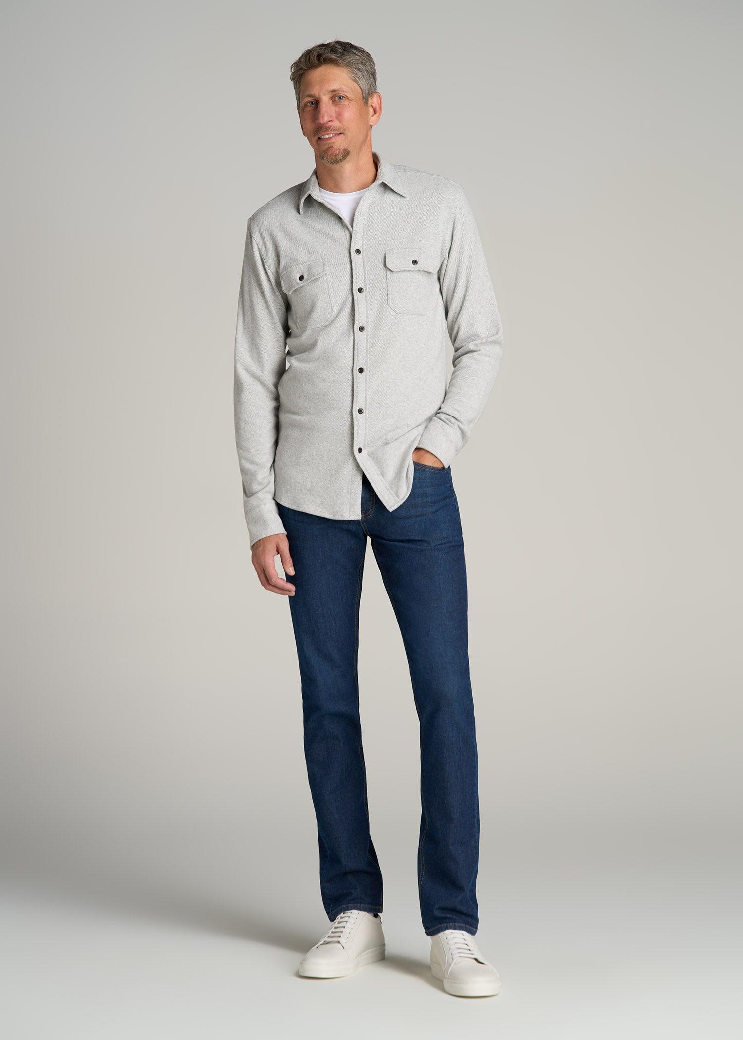 Dylan SLIM-FIT Fleeced Jeans for Tall Men in Colorado Blue Wash Male Product Image