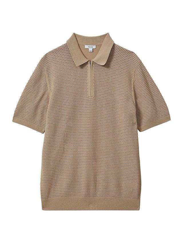 Mens Burnham Cotton-Blend Polo Shirt Product Image