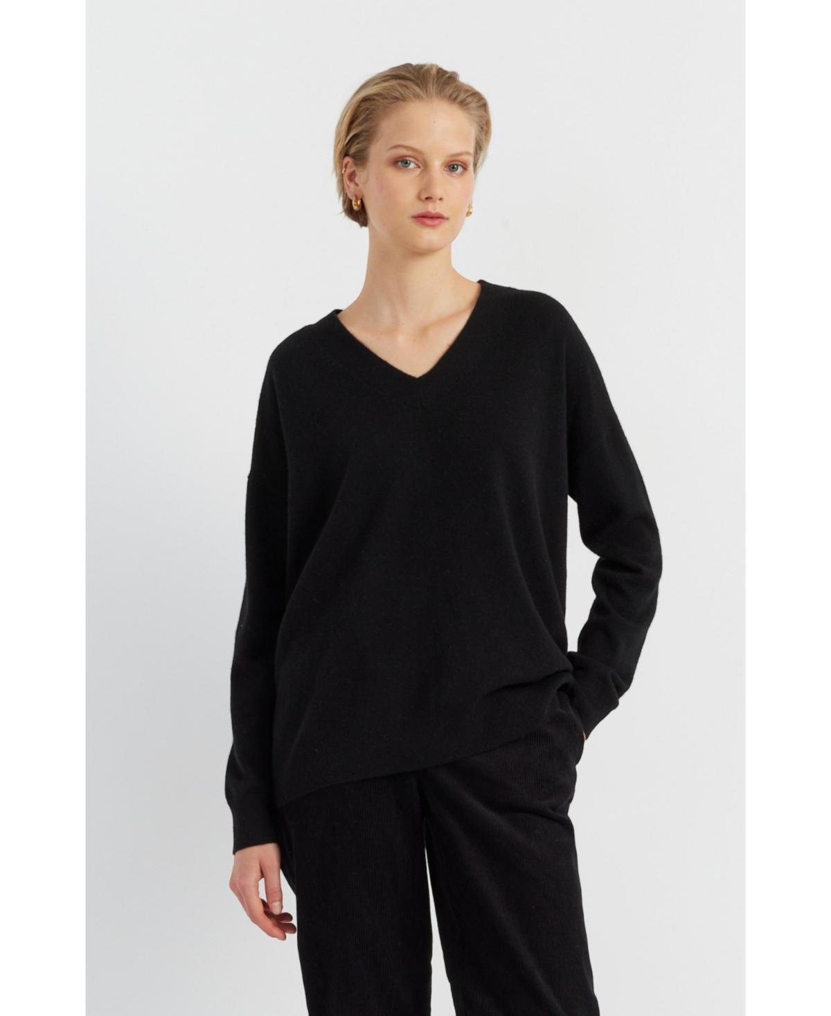 Chinti and Parker Womens Chinti & Parker Pure Cashmere Relaxed V-Neck Sweater product image