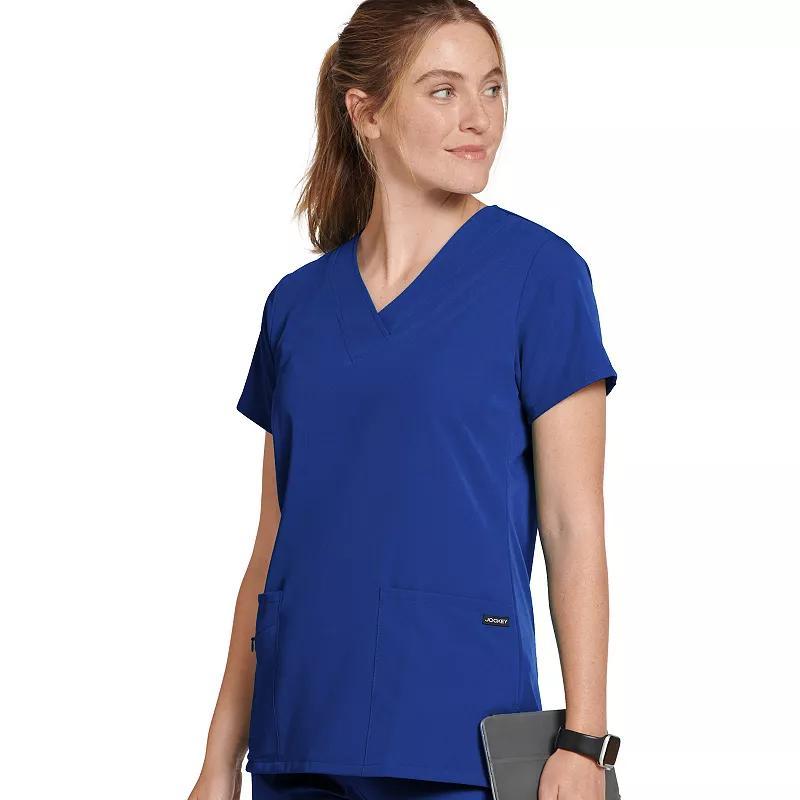 Womens Jockey Scrubs V-Neck Crossover Top 2206 Silver Product Image