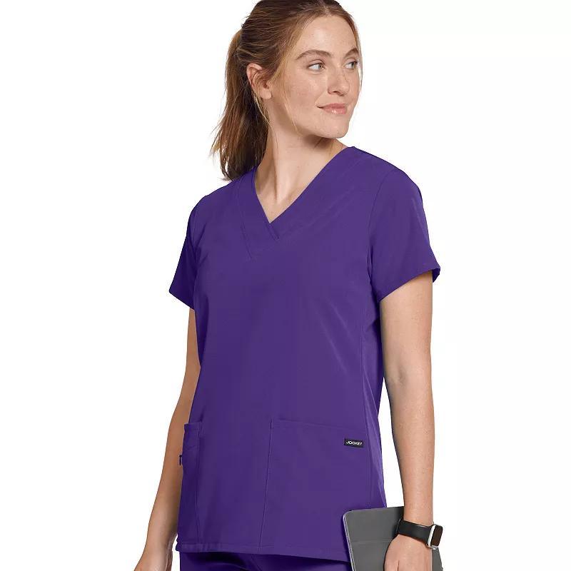 Womens Jockey Scrubs V-Neck Crossover Top 2206 Silver Product Image