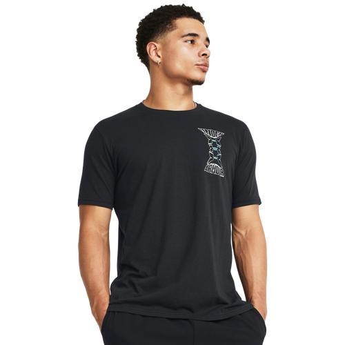 Under Armour Mens Under Armour Dusk to Dawn Skull T-Shirt - Mens Black Product Image