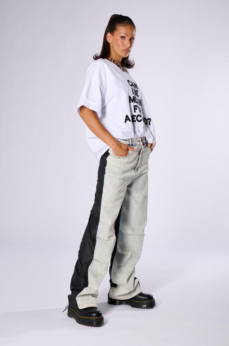 LIGHTS GO DOWN DENIM AND NYLON PANT Product Image