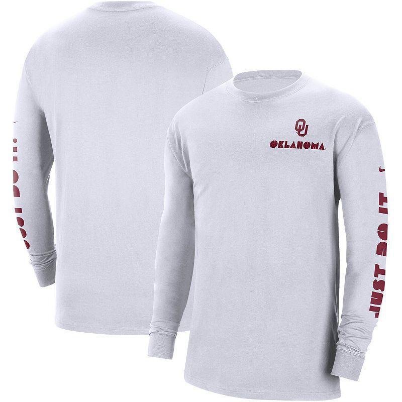 Mens Nike White Oklahoma Sooners Heritage Max 90 Long Sleeve T-shirt Product Image