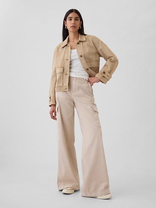 Low Rise Cargo Baggy Khakis Product Image