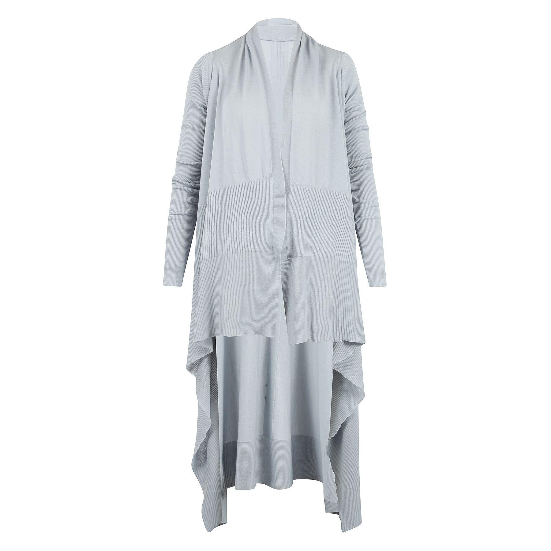 RICK OWENS Long Wrap Cardigan In White Product Image