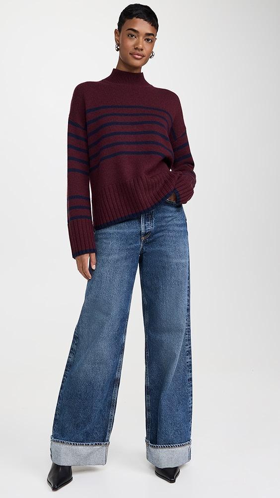 Stateside Striped Mock Neck Sweater | Shopbop Product Image