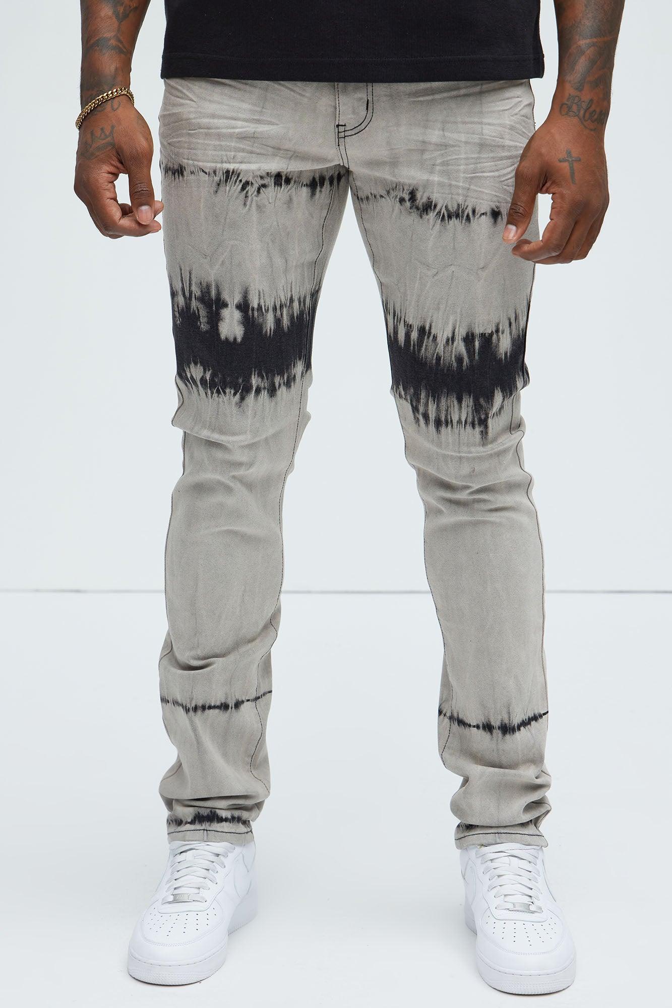 Way Out Stacked Skinny Jeans - Grey/combo Product Image