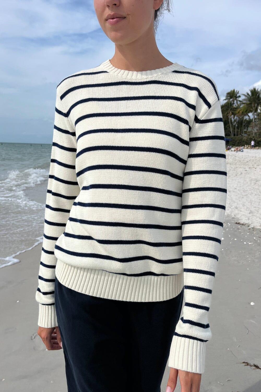 Martha Cotton Thin Stripe Sweater Product Image