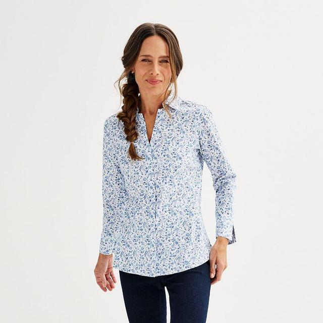 Womens Croft & Barrow Tailored Button-Down Shirt Product Image