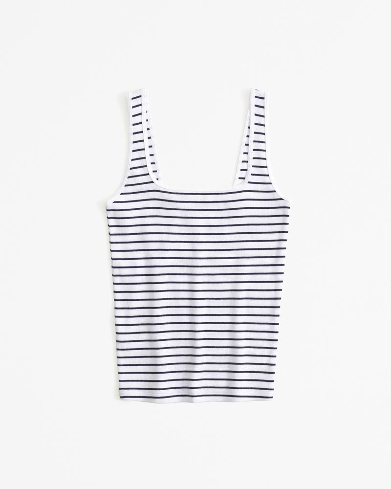 Essential Tuckable Squareneck Rib Tank Product Image