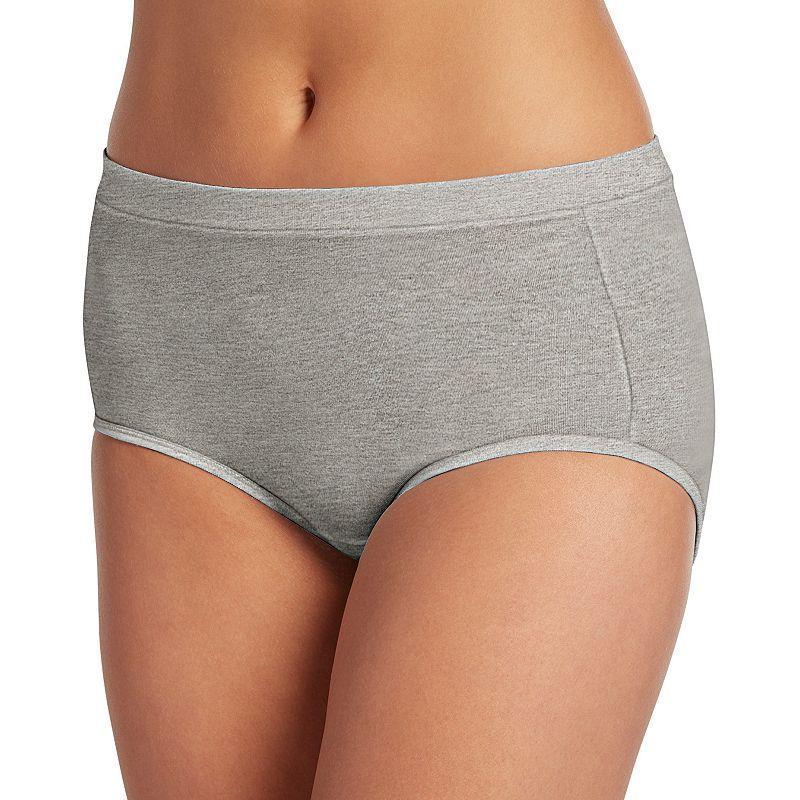 Womens Jockey Cotton Stretch Brief Panty 1556 Gray Grey Product Image