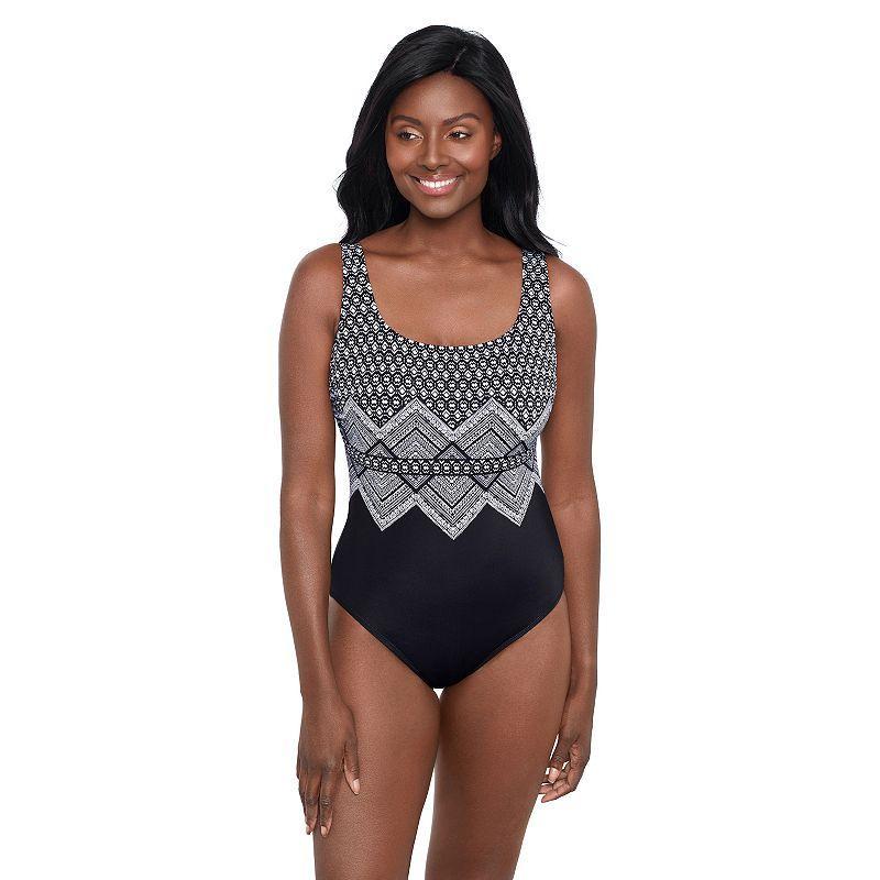 Womens Great Lengths Lace Top Crisscross Back One One-Piece Swimsuit Product Image