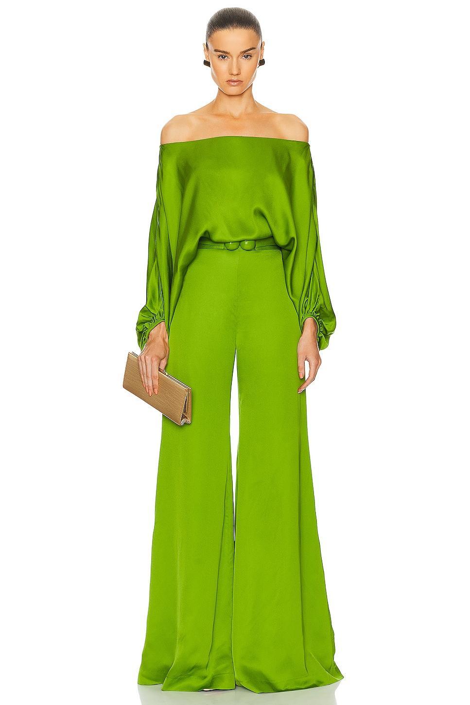 SILVIA TCHERASSI Theresa Jumpsuit Green. (also in ). Product Image