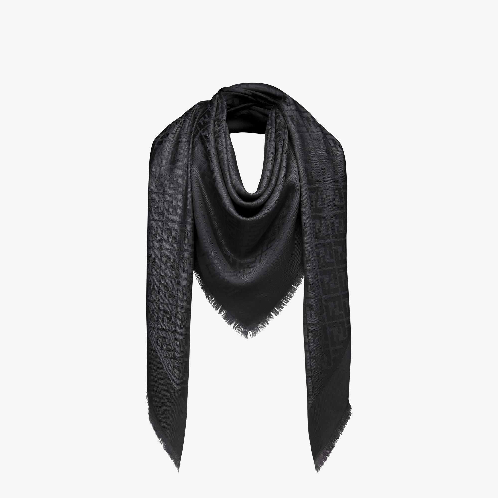 FF ShawlBlack shawl with metallic yarn Product Image