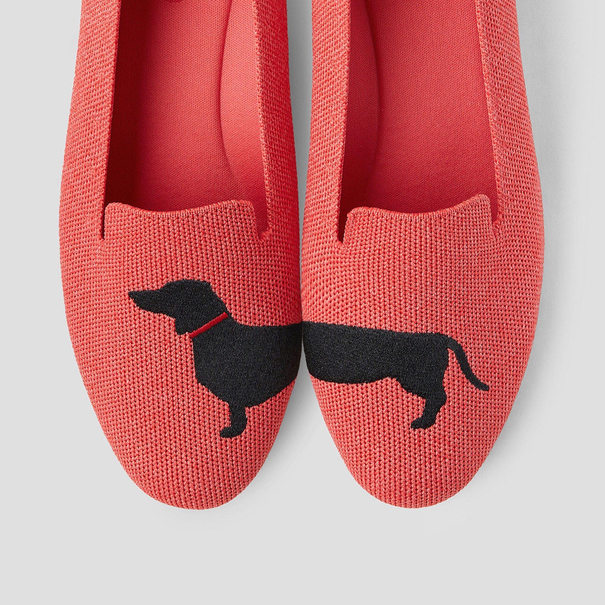 Round-Toe Embroidered Loafers (Audrey) Product Image