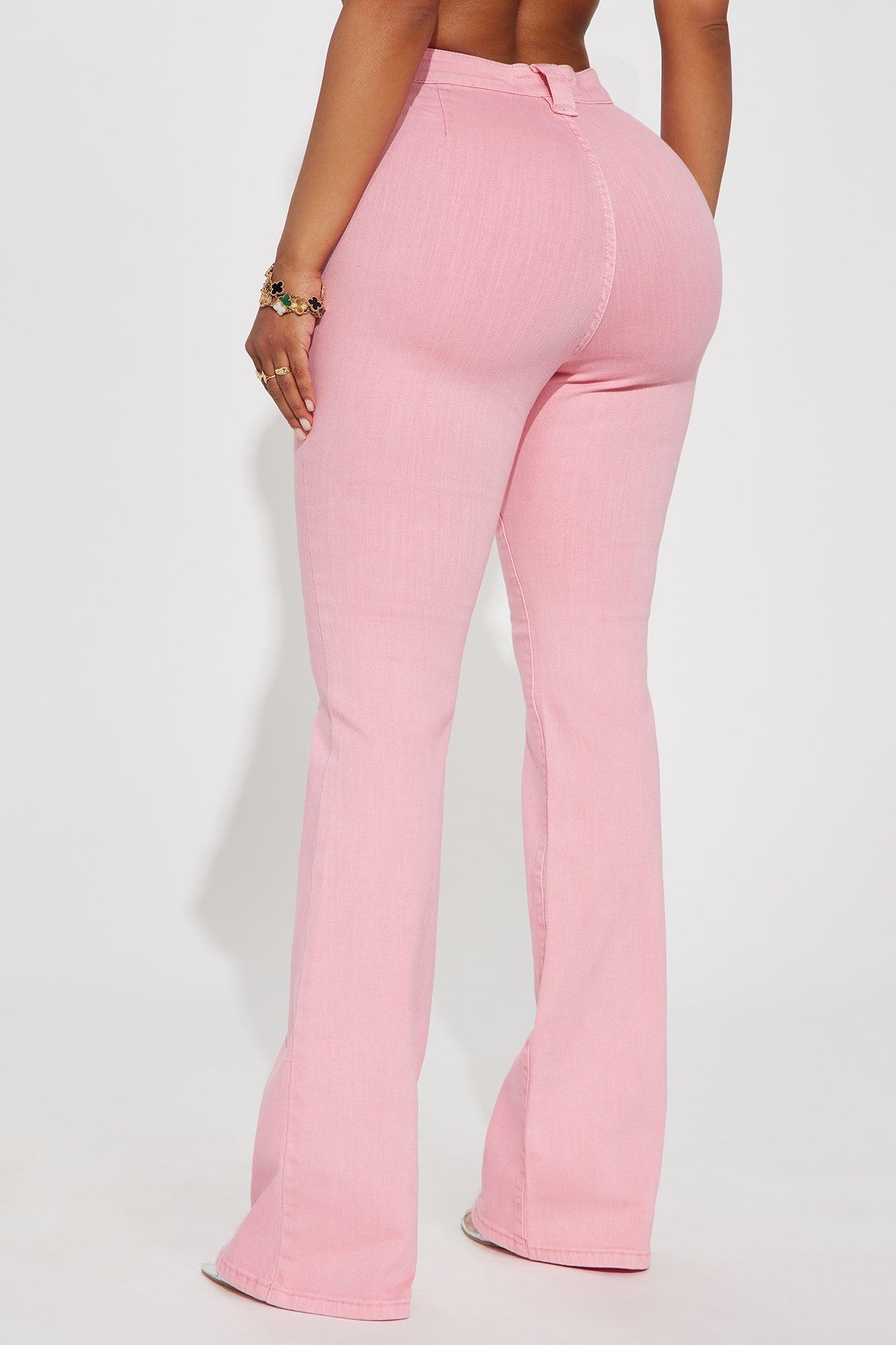 Unconditional Love Flare Jeans - Pink Product Image