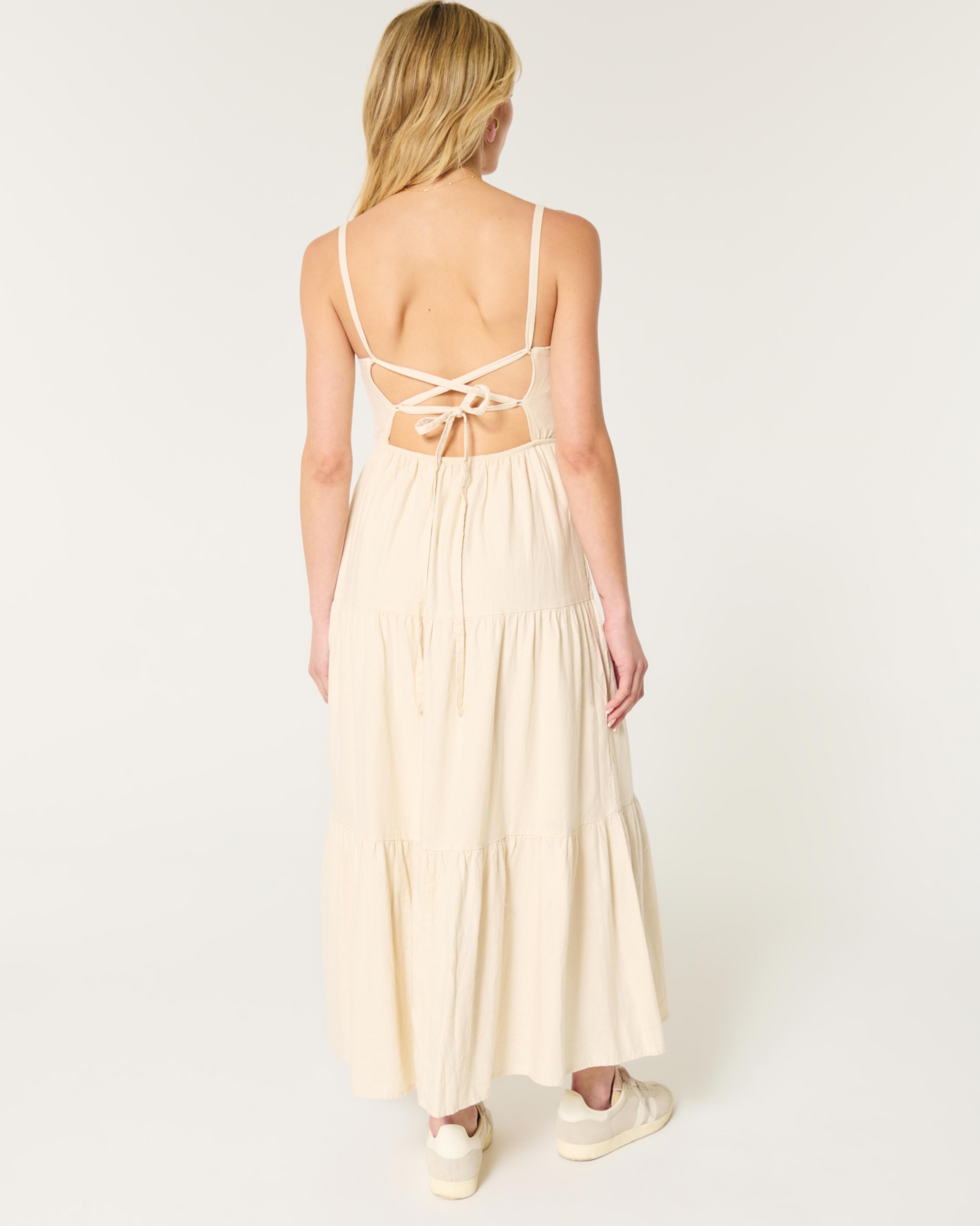 Linen Blend Maxi Dress Product Image