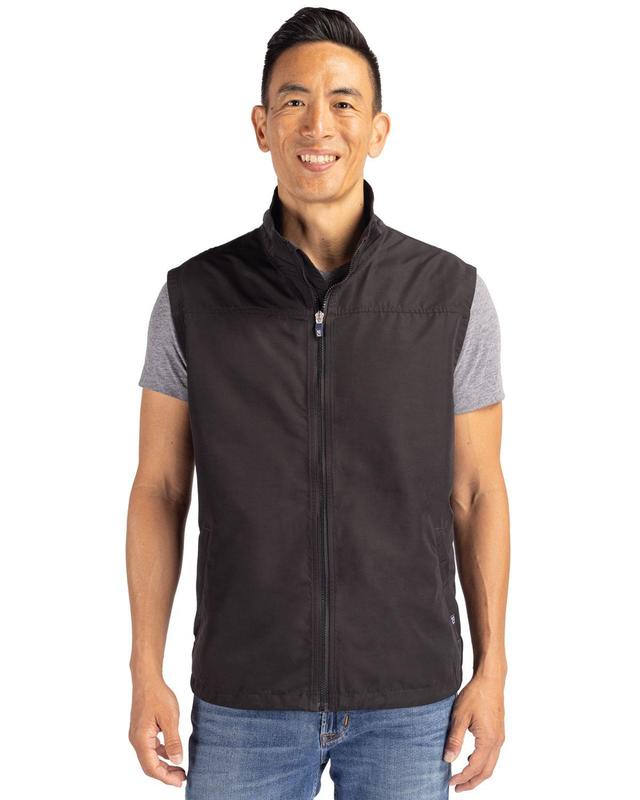 Cutter & Buck Charter Eco Recycled Mens Big & Tall Full-Zip Vest - Black Product Image