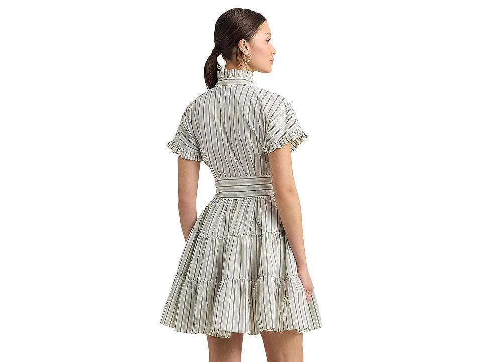 Lauren Ralph Lauren Womens Striped Cotton Broadcloth Shirtdress Product Image