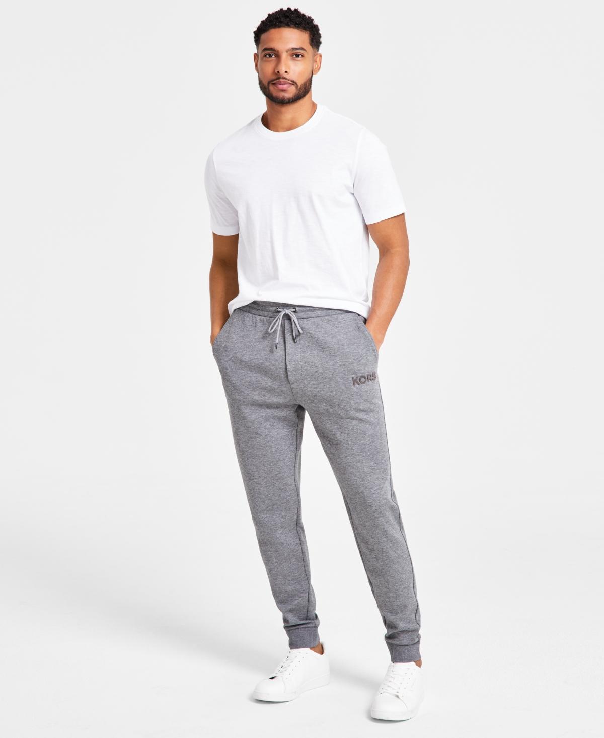 Michael Kors Mens Textured-Logo Jogger Pants Product Image