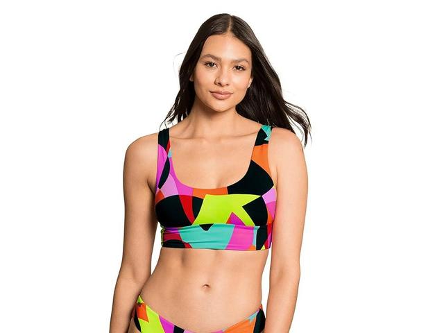 Maaji Rubik Cube Donna Sporty Bralette Top (Multicolor) Women's Swimwear Product Image