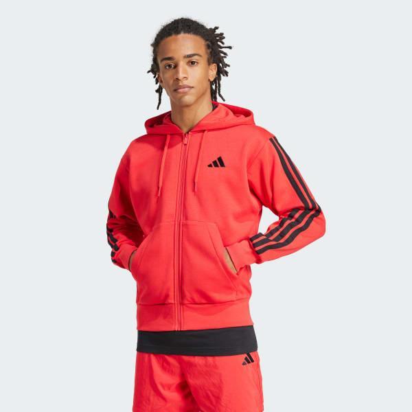 Essentials 3-Stripes Fleece Hoodie Product Image