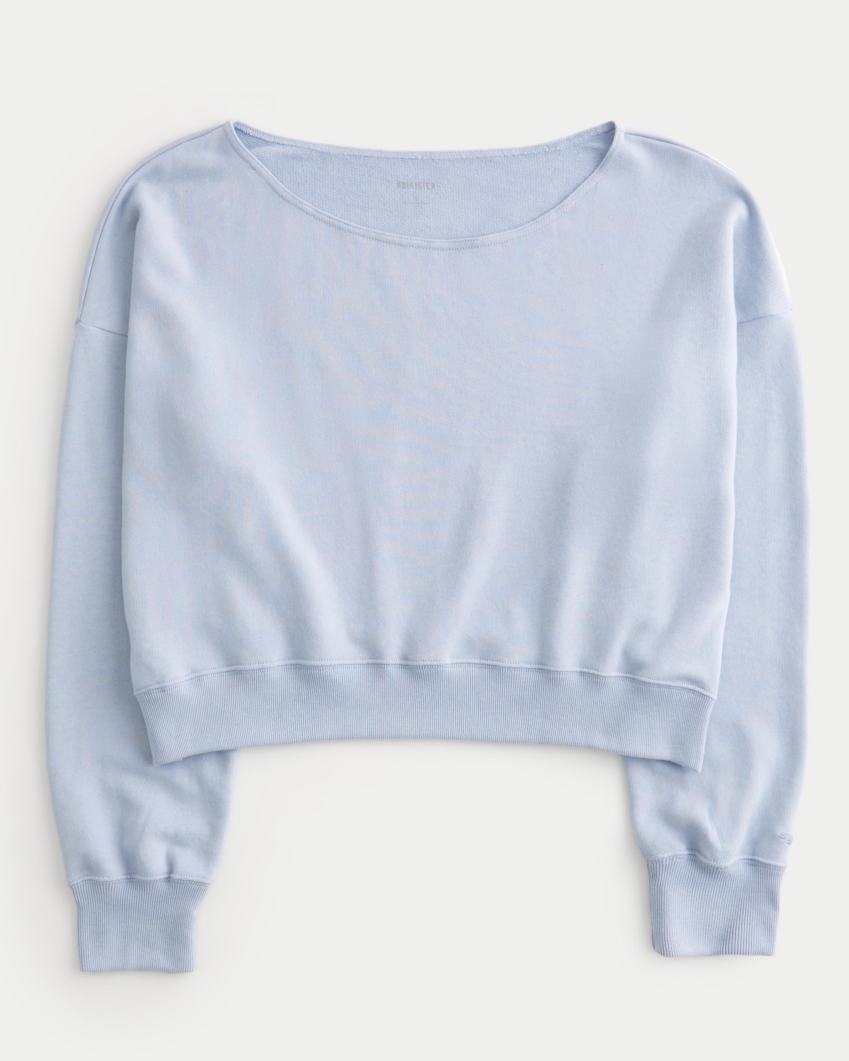 Easy Off-the-Shoulder Terry Sweatshirt Product Image