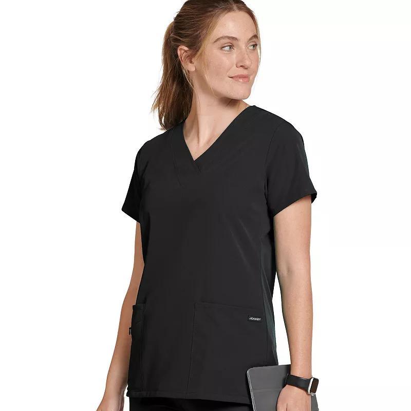 Womens Jockey Scrubs V-Neck Crossover Top 2206 Silver Product Image