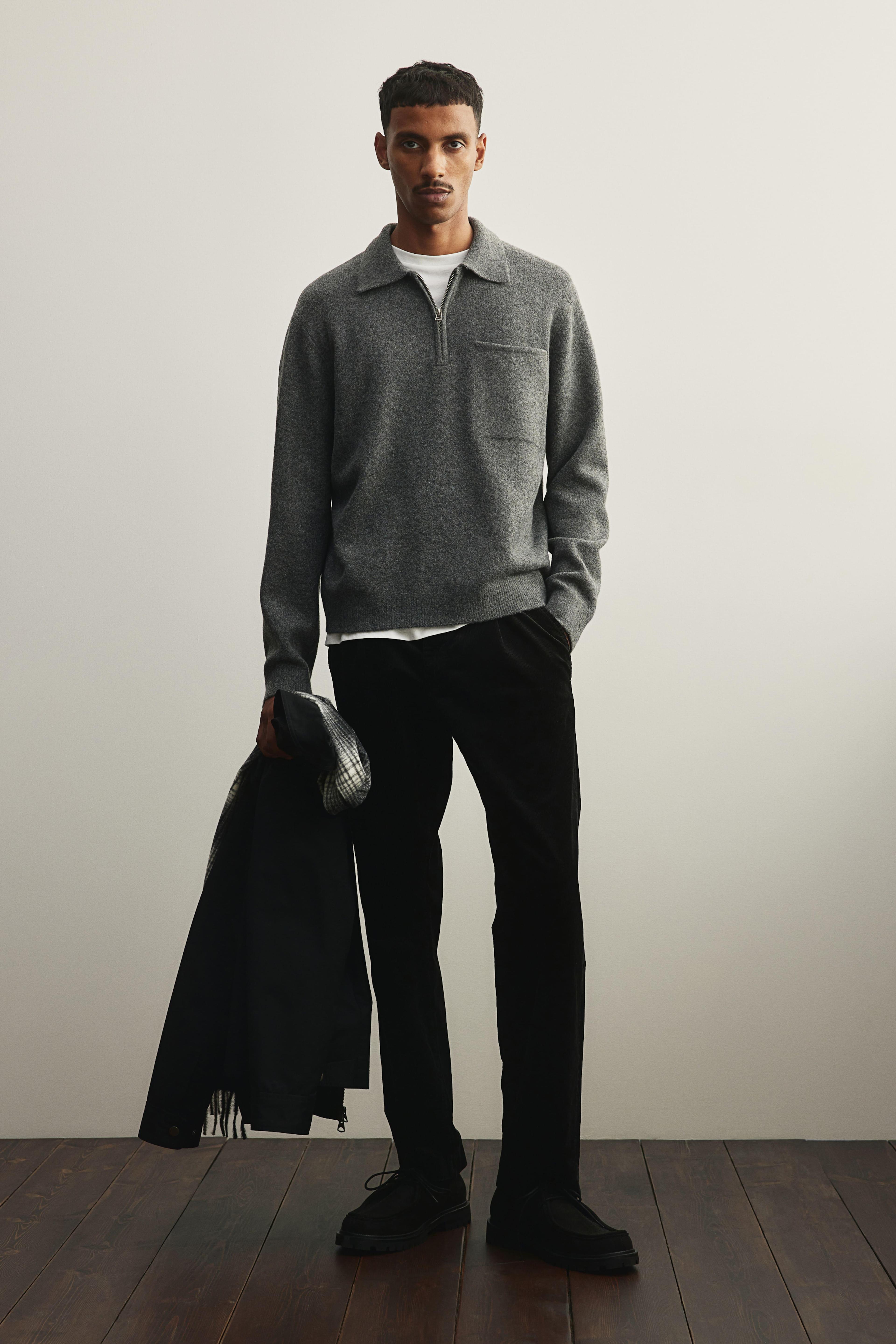 Regular Fit Half-Zip Sweater Product Image